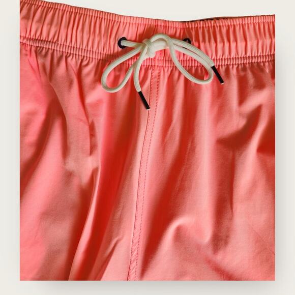 Nautica Men's Bright Pink Stretch Quick Dry Lined Drawstring Swim Trunks Sz XXL - Picture 5 of 7